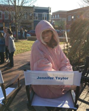 Jennifer Taylor Instagram - Today, we finish our second episode of #SavedByGrace  for @pureflix where I have the honor of playing an angel with @cameronarnettactor .
@skipstonepictures has assembled the best crew and I've been blessed to work with some amazing actors @iamkristengrace @ryanjfrancis3 @meggiejenny 
I cannot recommend @thebutteredbiscuit enough! Not only is the food and atmosphere amazing, but they prayed over our production and allowed us to film there. Thanks for the cool cars @joe_donaldson_1  and the beautiful stories Johnny Remo and @daniel_backman72 . We don't deserve you @kristy.pruitt_hmua and @itsjoyconly 
So many more amazing crew members...but, I don't have their instagram names...I'm either feast or famine on social media...mostly famine.😉
Looking forward to filming the next 3 episodes. 
#visitbentonville 
#christiantvseries