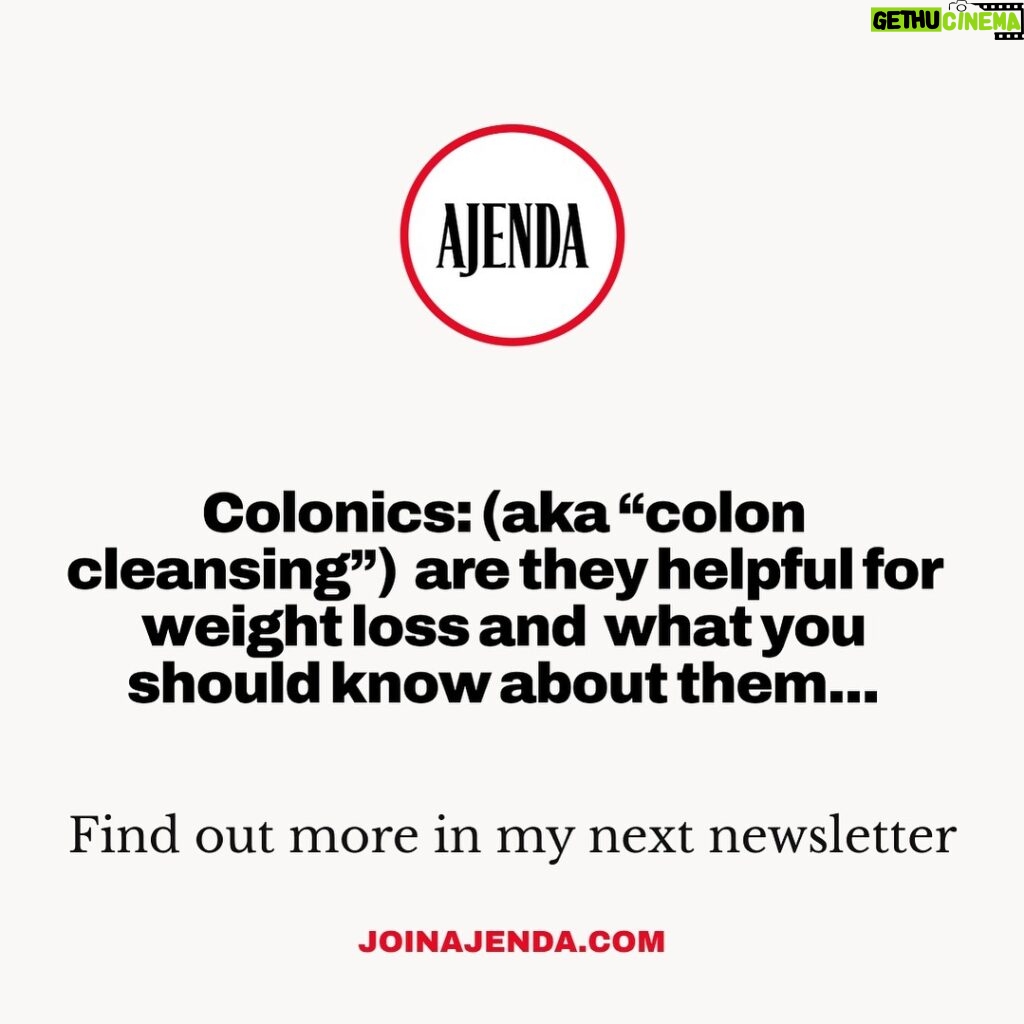 Jennifer Ashton Instagram - In this week’s newsletter…. Sign up for my free weekly newsletter (every Wednesday) in the link in my bio or at www.joinajenda.com #newsletter #colonics #weightloss #nutrition #obesitymedicine