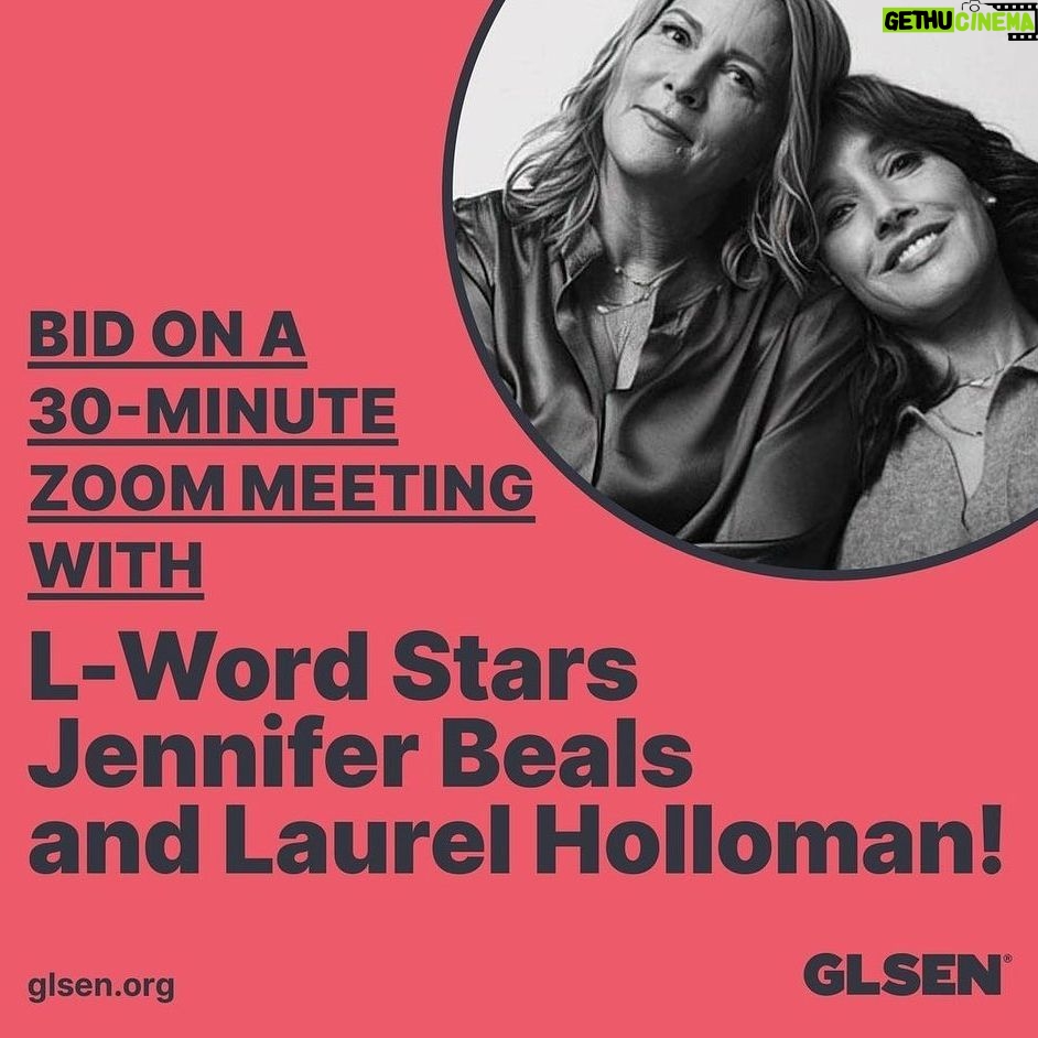 Jennifer Beals Instagram - You wanna hang out? AND benefit @glsen? Go to the link in bio to bid 💛🙏🏼 (CharityBuzz.com/LWord)