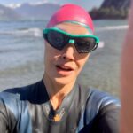 Jennifer Beals Instagram - When you get out of the water thinking, “gee that was colder than I thought it would be”…and then your beloved points out the draft in the caboose. 😳 Let’s give it up for the wetsuit of all wetsuits. Lighting candles for its peaceful journey home. I’ll never forget the adventures we had. ☺️🌊🐳🐬🦭🐚🐟 🏊🏼‍♀️