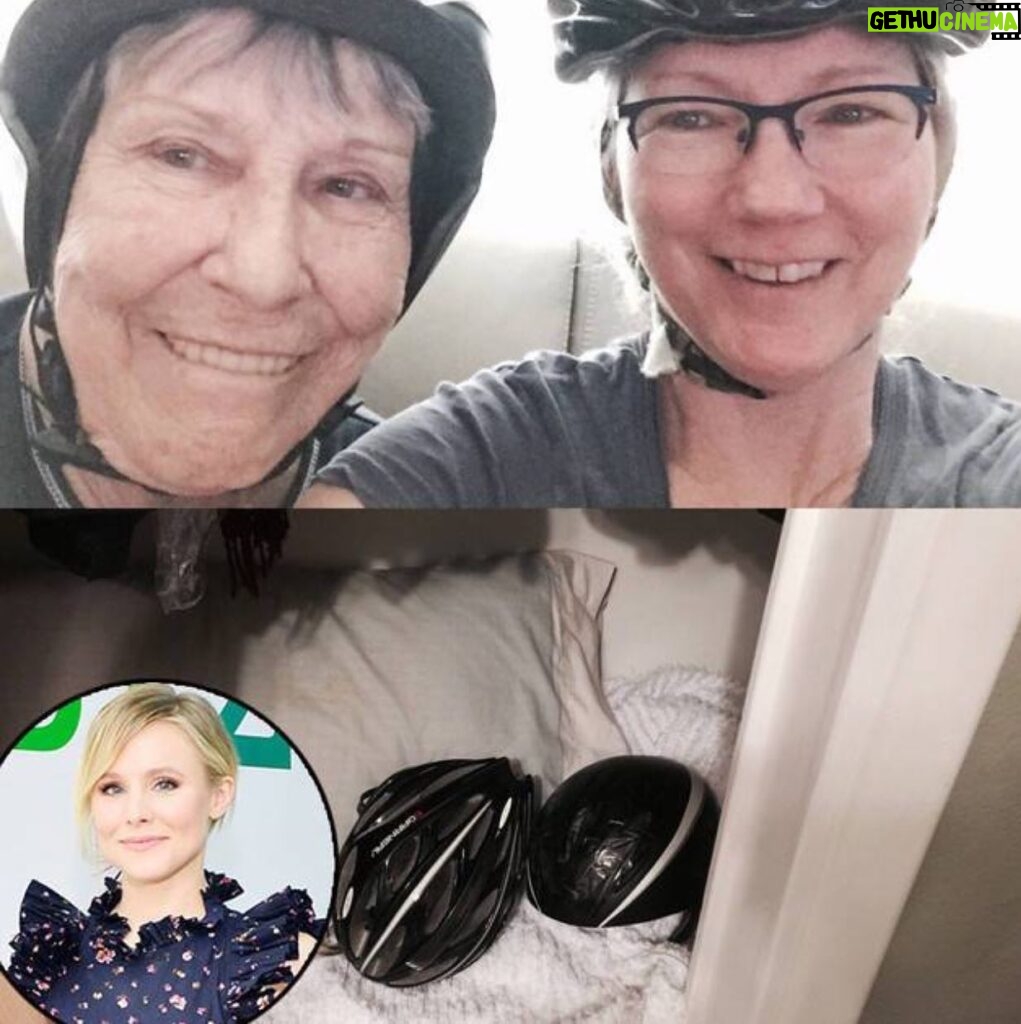 Jennifer Carpenter Instagram - Remember that time @kristenanniebell miraculously got a hotel (out of harm’s way) for my aunt and my grandmother during a hurricane in Florida? Their plan had been helmets… in the closet! I’m thinking of you #florida ♥️🙌🏻