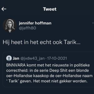 Jennifer Hoffman Instagram - Kon ik niet laten liggen.
#beterlaatdannooit 
#whathappenedontwitter
@tarikmoree 🫶