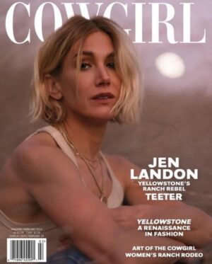 Jennifer Landon Instagram - Thank you @cowgirlmagazine for putting me on your January/February cover. It has deep meaning to me, because I came into @yellowstone not really knowing my a*s from my elbow.  But I fell in love with this world, and thanks to the the amazing guidance (and patience) from people like @lindyburchcuttinghorses , @jrodstunts and the rest of our team from @yellowstone, I have grown so much.  I still have a lot more to learn, and I humbly take that journey. 

💛💛💛

Also a  special thank you to @abbylinne for being my dear friend, creative collaborator, and for taking these photos that make me look way cooler than I am.  I 💛 you. 
#yellowstone #yellowstonetv #cowgirlmagazine