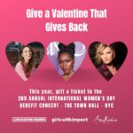 Jennifer Nettles Instagram - Stuck with what to give your Valentine/Galentines!? There’s nothing like a great experience - and every ticket to this International Women’s Day concert benefits future women leaders! Featuring powerful performances by @nkekio from Broadway's hit @tinabroadway, Grammy Award Winner @sarabareilles, and yours truly!! Your special someone will love this gift. Get your tickets via link in bio! See y’all there! #GirlsWithImpact #iwd2022 #internationalwomensday