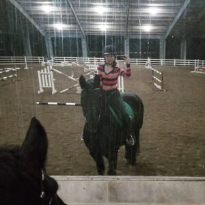 Jenny Nicholson Instagram - Obligatory streaky horse mirror selfie, and shockingly Jorn is both holding still and looking at the camera