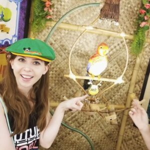 Jenny Nicholson Instagram - I cropped Bailey RIGHT out of this photo because leaving her in just made cropping it weird, sorry kid, this is Sherman Oaks, ya gotta play to win or this town'll eat ya alive,  it's like they say, only one of us is takin' this parrot home. #thatsfromdisneyland [I would do anything and betray anyone for this José]