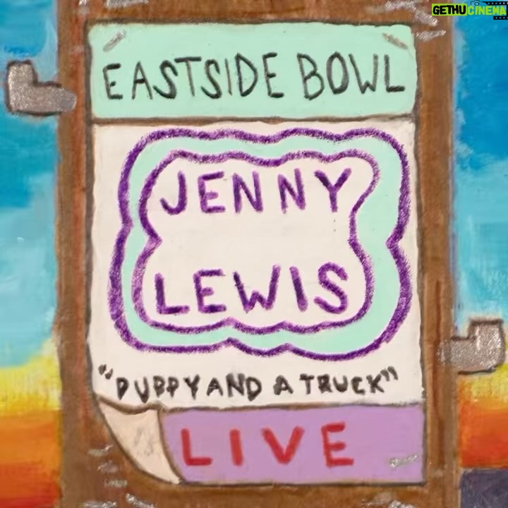 Jenny Lewis Instagram - puppy and a truck LIVE from @eastsidebowl in nashville TN is now streaming! link in bio this was the beginning of the JOY’ALL era & the very first show for the record! @megbrittcole @iamjessnolan @ryanmadora @nicolelawrence___ @thewatsontwins we were all there to usher the album into the world. i asked my pal and local legend @kevnguthrie to make a poster for the show and then a piece of art for the single cover here it is in progress thank you @kevnguthrie !!! when i wrote this song in 2021 i was channeling my friend @jimmybuffett i am so grateful to have spent time with him and @getsavvy and the buffett family over the years. thank you jimmy! thank you savannah!