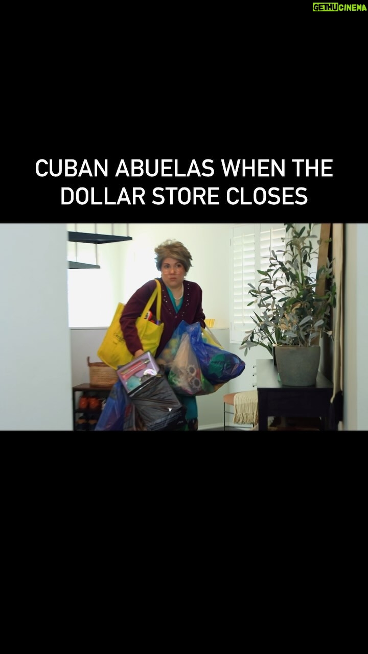Jenny Lorenzo Instagram - This is how Abuela handles things when her beloved dollar store shuts its doors. #latinosbelike #99centstore #dollarstore #cubanabuela #latinamoms #latinamomsbelike #latinomemes