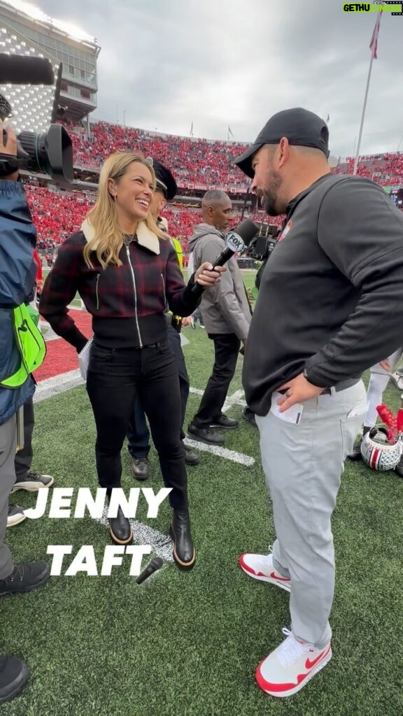 Jenny Taft Instagram - Our girl @jennytaft is joined by HC @day.ryan post @ohiostatefb W‼️