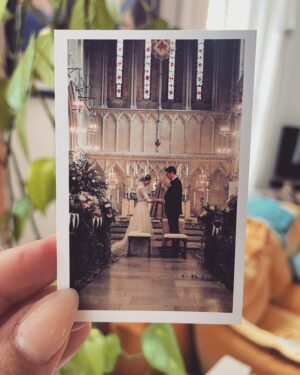 Jessica Brown Findlay Instagram - Happy 2 year Anniversary Ziggy. 

I can’t explain how happy you’ve made me. I remember this moment so vividly. Both of us trying to hold it together, so bright, so wanted, so alive. Here’s to the adventures to come, I’m so excited that it’s you who is beside me. ♥️♥️♥️
I choose you. Everyday. I wake up and choose you.