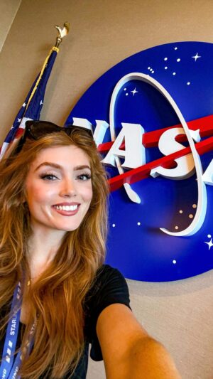 Jessica Gagen Instagram - Saturn V was developed under the Apollo program for human exploration to the moon! 🌙🚀

#saturnv #saturn5 #space #spacegeek #avgeek #stem #science #technology #engineering #maths #ksc #kennedyspacecenter #florida #usa #rocket #engineer