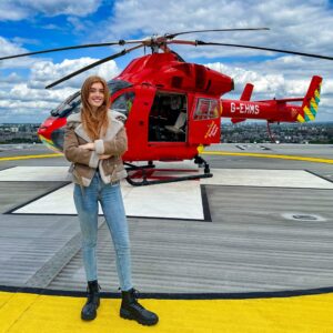 Jessica Gagen Instagram - Today I was welcomed to the helipad at the Royal London Hospital by the team at London’s Air Ambulance!

Air Ambulances across the UK, unbeknown to most, are charities, and ALWAYS need our help to continue their lifesaving work.

Ever eager to get more girls into aviation, I had the pleasure to interview the pilots to learn about the varied pathways they took to their careers, which I’ll be releasing content of super soon - keep your eyes peeled!

#airambulance #helicopter #nhs #charity #pilot #london #engineer #stem #aviation #avgeek #helipad #missuk