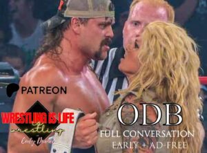Jessica Kresa Instagram - She’s my NUMBER ONE most requested guest since I started “Wrestling is Life is Wrestling”…

This Thursday, Part 1 with @theodbbam drops on all major podcast platforms   my YouTube channel. You can get the ENTIRE full conversation right NOW, early   ad-free, with a FREE TRIAL over on my @patreon at patreon.com/codydeaner

This conversation is a lot of fun. BAM!💥