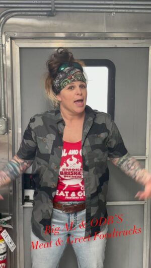 Jessica Kresa Instagram - Big AL & ODB’S Meat & Greet Foodtruck got new merch!!!! Smoke Brisket Not Meth!!!! Get your shirt at @prowrestlingtees #bbqcouple #mnfoodtrucks #foodtruck #mnfoodie #brisket #BigAL #ODB #mnlocal #foodtrucklife