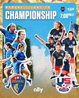 Jessica McDonald Instagram - TST’S WOMEN’S CHAMPIONSHIP IS SET!

@uswomentst vs @thenccourage 

Tomorrow | 7:00pmEST | ESPNU/ 

🇺🇸🦁