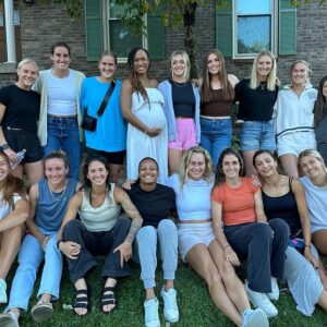 Jessica McDonald Instagram - “Surprise” baby shower from my @racinglouisvillefc girlies. Huge success. I’m so grateful 💜🙏🏽 #LouisvilleBabyShower #showernumber2