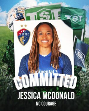 Jessica McDonald Instagram - Who else but Jessica McDonald to lead the charge for @thenccourage’s TST Team‼️

Club Legend ➡️ TST Team Captain

See you in June, @jmac1422!

TST Ticket Waitlist: tst7v7.com/tix