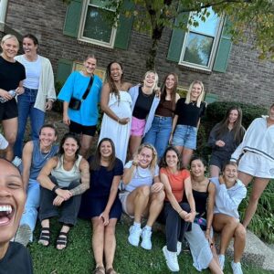 Jessica McDonald Instagram - “Surprise” baby shower from my @racinglouisvillefc girlies. Huge success. I’m so grateful 💜🙏🏽 #LouisvilleBabyShower #showernumber2