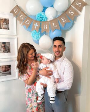 Jessica Tyler Instagram - An incredibly special day celebrating our son, Anthony 🩵 Not too long ago I was at this same church praying for a miracle, and today, we baptized you there 🙏🏼🕊️ Thank you God for this eternal blessing. He really knew what He was doing with you, my boy 🥹 Forever grateful for our little miracle ✨

Jeremiah 29:11 
“For I know the plans I have for you. They are plans for good and not for disaster, to give you a future and a hope.”