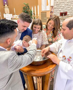 Jessica Tyler Instagram - An incredibly special day celebrating our son, Anthony 🩵 Not too long ago I was at this same church praying for a miracle, and today, we baptized you there 🙏🏼🕊️ Thank you God for this eternal blessing. He really knew what He was doing with you, my boy 🥹 Forever grateful for our little miracle ✨

Jeremiah 29:11 
“For I know the plans I have for you. They are plans for good and not for disaster, to give you a future and a hope.”