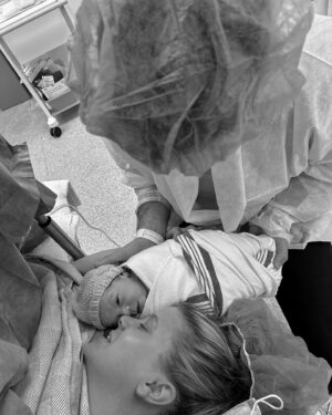 Jessica Tyler Instagram - I hadn’t known this before, but April is Cesarean Birth Awarness Month 💘

Anthony’s birth-day was the best day of my life. We had known for a while that we were having a c-section as he was breech, but what I hadn’t known was how beautiful his birth would still be. 

The calmness of the room. The support from the nurses while I braved the spinal. The encouraging doctors. My husband holding my hand during the entire procedure. The happy tears that were shed by all when our rainbow baby let out that first cry. My husband holding our son against my face for our first moments of skin to skin. It never mattered to me how Anthony arrived here on earth, all that mattered was that he arrived safely. And in that moment, with the 3 of us all cuddled together while I was sewn back up, I’ve never felt more at peace. 

I’ve had friends who’ve had unmedicated deliveries, epidurals, planned c-sections and emergency c-sections. And one thing that remains the same no matter what your choice or experience is: birth is birth 🩵

A c-section couldn’t be further from “the easy way out.” But the real truth is, there is no easy way out. Pregnancy, birth, motherhood, it all takes strength. No matter what the birth plan or story is. Mothers are warriors 🫶🏻

#cesareanawarenessmonth