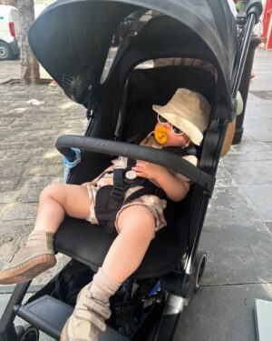 Jessica Fox Instagram - Palma. Palma. Palma. 

1. Bucket and Sand and rocking his @littlegreenradicals swimsuit. 
2. Perusing the menu. 
3. Mirror selfie.
4. Daddies cuddles. 
5. Poor bar fun in more @littlegreenradicals 
6. Keeping it cool in @sunniesforkids and @mumandme_app 
7. Matchy, Matchy. 
8. Long day. 
9. Mini Mohawk.
10. When you think you order baby friendly and it arrives raw and on fire. 

*items mentioned PR