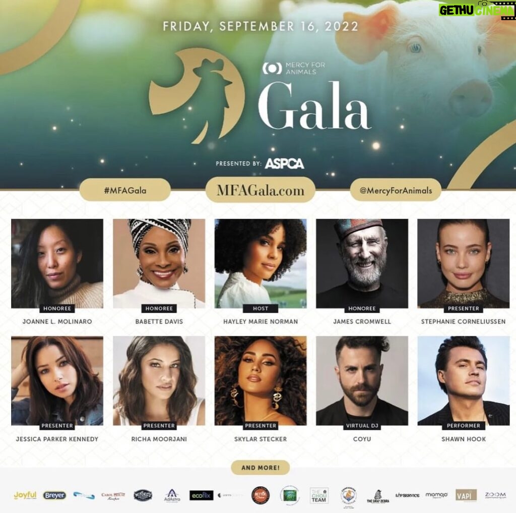 Jessica Parker Kennedy Instagram - JOIN ME TONIGHT at the @MercyForAnimals Gala! 🐮🐷🐥🐟🦃🦞 I’m so honored to be presenting an award at tonight’s ceremony where we recognize dedicated investigators and other devoted activists who have gone above and beyond to help expose the horrors of factory farming and help stop animal cruelty. You can stream the ceremony live! Link in my bio. #MercyForAnimals #MercyForAnimalsGala #ASPCA #JamesCromwell