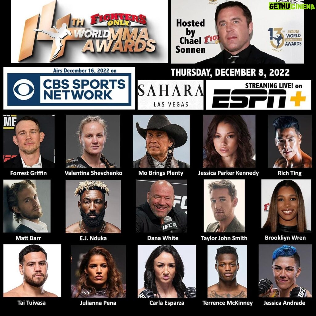 Jessica Parker Kennedy Instagram - Absolutely losing my mind that I get to present an award this coming Thursday Dec 8 at the #WorldMMAAwards! I have LOVED this sport for so many years, I watch every #UFC fight and the fact that I’m going to be in a room with so many people I have come to admire and respect through their literal blood, sweat and tears is totally remarkable. If you’d like to watch these legends come together in one room, watch it live on @ESPN 🥊