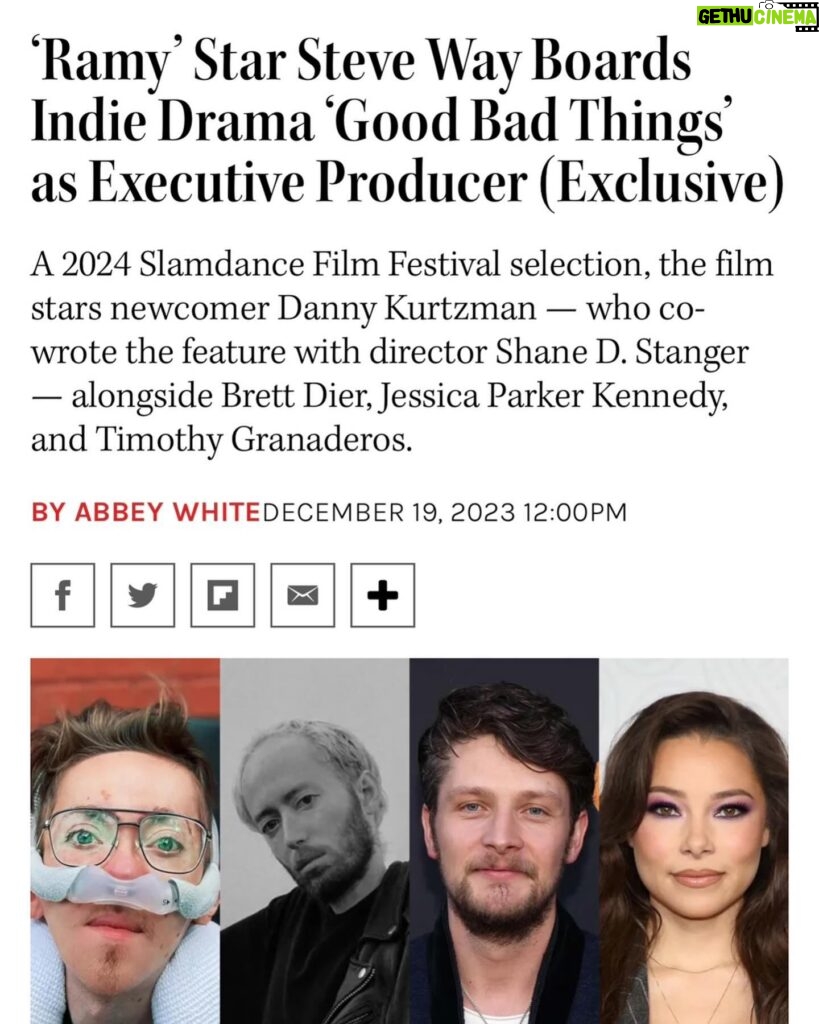 Jessica Parker Kennedy Instagram - Extremely proud of our very special film premiering at #SlamDanceFilmFestival next month! @dannykurtzman and @shanestanger thank you for including me in this story. #GoodBadThings