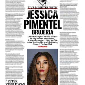 Jessica Pimentel Instagram - What was supposed to be a 5-minute chat about what I'm doing now turned into an hour reminisce fest about everything from back in the day as well! What a great time I had with @metalhammeruk !! Zoom into the headline for more details. Check out the new spooky Halloween edition featuring some of my favorite people: @dorometalqueen @davelombardo , Papa IV of @thebandghost @twintemple 
Order here:
http://bit.ly/buyhammer