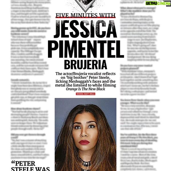 Jessica Pimentel Instagram - What was supposed to be a 5-minute chat about what I'm doing now turned into an hour reminisce fest about everything from back in the day as well! What a great time I had with @metalhammeruk !! Zoom into the headline for more details. Check out the new spooky Halloween edition featuring some of my favorite people: @dorometalqueen @davelombardo , Papa IV of @thebandghost @twintemple Order here: http://bit.ly/buyhammer