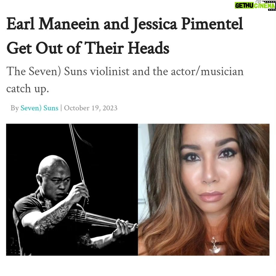 Jessica Pimentel Instagram - I had a wonderfully candid conversation with my brother and @blackheartsutra bandmate, @sevensunsmusic mastermind @dethviolin who is currently up for Grammy nomination consideration for his violin concerto played by @rbpviolinist and currently celebrating the Seven)Suns new release. A reimagination of the @dillingerescapeplan One of Us Is the Killer. Go to my Link in bio and click the interviews in print button to check it out. He tells a really wild story about quite possibly every musician's worst fear.