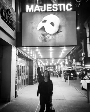 Jessica Pimentel Instagram - Paying my respects for the second time in a day to the iconic @andrewlloydwebber show @phantomopera which has been a part of my life for my entire life and is one of the reasons why I do what I do today. I've seen the show almost every year since 1989 sometimes more than once. I've gone with friends, family and by myself. Every time I saw it I found something new. Ive sat in every section from AA 2 (too close) to rear mezz. I know every word, every note, and how each Phantom and Christine sang their parts differently over the years. I grew up with this soundtrack playing constantly in my home and got to play the oveture on violin with my orchestra at Carnegie Hall. I graduated from @theacademyinstagram at the @majestictheatre and stepped on that stage two more times to speak to graduating classes after me. I think I scared the wardrobe department by knowing exactly which outfit belonged to which chorus actor. Last October I got to sing the Christine high notes with real life phantom @raminkarimloo and was later serenaded by him with "Music of the Night". I started every morning drinking from my PTO mug, entered my house with keys on a PTO keychain and stored my guitar picks in a PTO matchox. I still have all these things. I cannot tell you how many countless hours I let myself escape into that world. Iearned every part, every move, learned all the words, learned every dance. Here at the Opera house was A world where people understood me. They knew that box 5 should always be kept empty as per the ghosts instructions. Here they understood the sacrifices that needed to be made for art. They understood that music was sometimes the only bridge of connection when you felt alone and outcast and unseen and hated. Music is love and love is music. 
And the night is full of both when your heart is sad and lonely and heavy and dark. 
We are not merely losing a show on Broadway. I am losing one of my best friends. New York will never be the same without you. 
"Hide your face so the world will never find you. " ,🥀
.
.
#phantom #phantomoftheopera #musicofthenight #phan #andrewlloydwebber #broadway #brodwaybaby #theatergeek