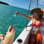 Jessica Rothe Instagram - About a month ago I was lucky enough to go down to the Bahamas to finish a movie I love like no other with a brilliant group of people. I feel so lucky to have been a part of this shoot and can’t wait for you all to see this film. It’s a special one ❤️ Oh, and most importantly....I GOT TO SEE THE SWIMMING PIGS. And yes, they were everything (go to my story for more videos. Because, well, it’s important) 🐷 🌊 @fowlcay @universalpictures #242filmandtv #allmylife #swimmingpigs