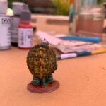 Jessica Rothe Instagram – Last night a fully painted GROCK (a warrior tortle who worships Dwayne “The Rock” Johnson- obvi 🐢🗡😂) made his debut in our D&D game. I’m obsessed. Thanks to @eclem for the model, for convincing me to paint him, and to @zach.rothenberg and @laure_mew for my new dice swaggggg ❤️🤓 #dnd #therock #paintingfigurines