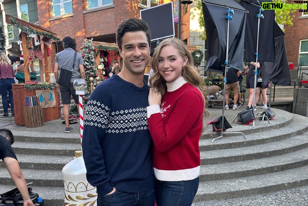 Jessica Sipos Instagram - Hope everyone enjoyed watching Mistletoe Connection! We had way too much fun filming it ❄️