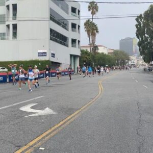 Jessica Stroup Instagram - Wow. What an emotional day. I knew I’d probably cry out of sheer exhaustion but I was flooded with so much joy, so much pride, so much gratitude and SO MUCH RELIEF that I’m still blurry eyed today. After training 18 weeks with a goal of finishing the @lamarathon in under 4 hours, seeing that clock say 3:41:44 was nearly unbelievable. Huge thanks to my friends and family who came out to support me, whether in person or in their energy. I love you. You believed in me when I doubted it all and for that I am forever grateful. — PHOTOS (1) On the phone with my dad sharing the good news. (2) Pumped to be rounding the corner on Mile 15. (3) Ridiculously nervous but feeling strong early before the start. (4) Being consoled after finishing. Ouch. (5) Bursting into tears right after crossing finish line. (6) 🥳  Also, shout out to @becsgentry for being an incredible inspiration to me. 😭😝💪🏻 #strongwomen