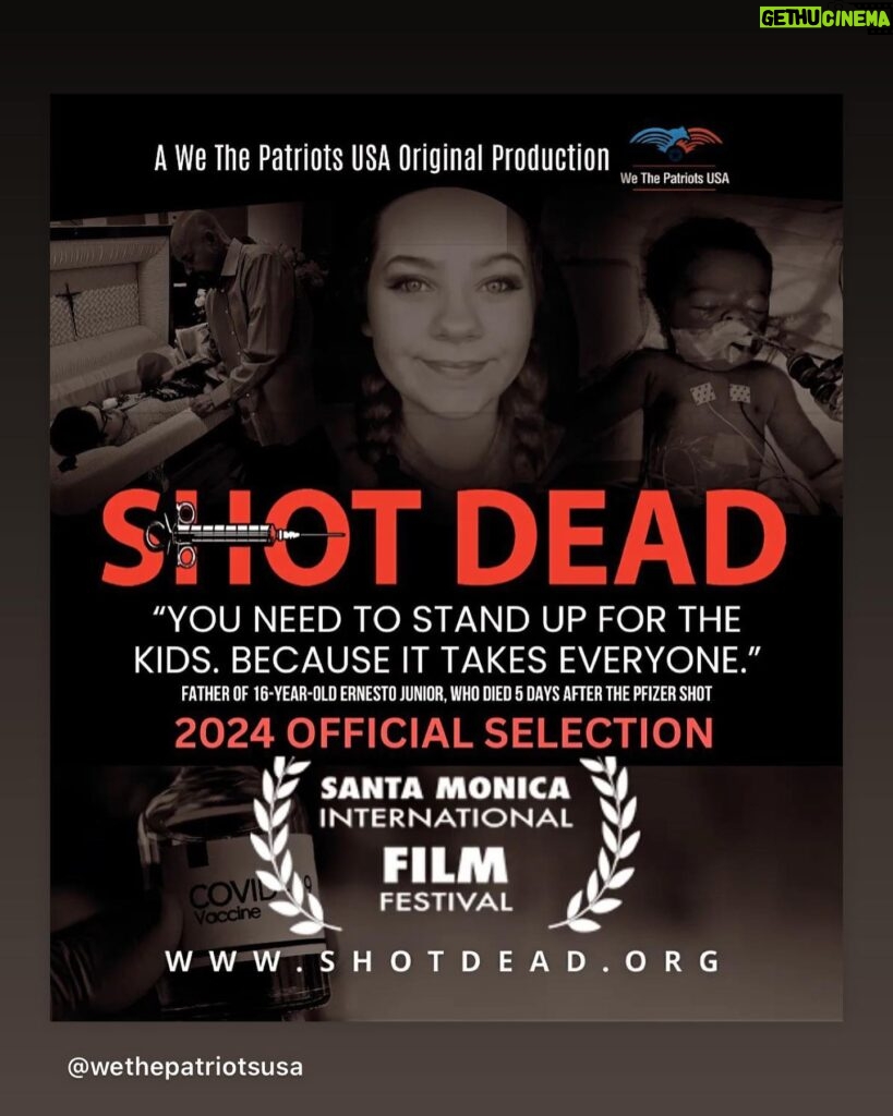 Jessica Sutta Instagram - If you are in the Los Angeles area check out this very important film produced by @wethepatriotsusa that was just accepted into the Santa Monica International Film Festival. I know this is hard to accept for most of you but it’s time to open your eyes and lean in. Humanity needs you. ❤️ You can watch the documentary at www.shotdead.org