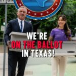 Jessica Sutta Instagram - A fun highlight video about getting on the ballot in Texas 🤠 Earlier this month, Nicole (@theshanawow) and I submitted the nearly quarter-million signatures that our campaign collected over just two months. Surmounting one of the most difficult ballot access requirements in the country felt, well, GREAT. Thank you, Texas! #texas #kennedyshanahan24