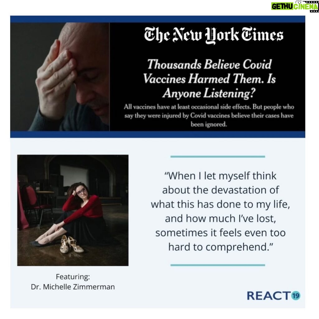 Jessica Sutta Instagram - To all the injured! We need your voices! Contact your local and National news stations and tell them your story. After all these years vaxx injury is finally becoming irrefutable. We need all of you and I know there’s a lot of you!! Time to be brave and share your experience so this doesn’t happen to anyone else!! @react19org