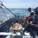 Jessica Watson Instagram - A totally relaxing afternoon on the water going nowhere fast. Love an engine cover that doubles as a cheese board 👌