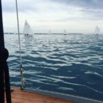 Jessica Watson Instagram – Another fast day on the water.. 🐌 Thankfully the wind did make an appearance and a third place was achieved* ⛵️ *only thanks to the rest of the fleet sailing the wrong way 🤫😏
