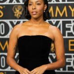 Jessica Williams Instagram - Glam closeup from my Emmy’s loook last night because my team is just SOMETHING ELSE. Thank you @cherishbrookehill @milesjeffrieshair you two talented goofballs! And thank you @eriishizu ! @sarahslutsky my sweet wonderful talented stylist! Makeup// @cherishbrookehill Hair// @milesjeffrieshair Nails// @eriishizu Brows// @rashellbeauty Stylist// @sarahslutsky Style assist// @carlee___ Dress// @rodarte Jewelry// @simongjewelry & @vraiofficial
