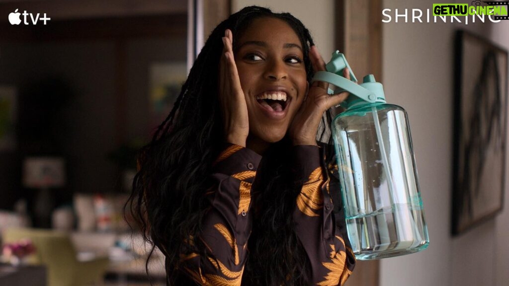 Jessica Williams Instagram - Hi Okay this is me stoked and hydrated because our new show SHRINKING is finally out! I think it’s just great! And I get to act with an amazing cast that includes Harrison Ford? Lmaooo ?! Any-shwayz, I Can’t wait for you to meet Gabby! She’s the best and makes faces like this a lot! Catch her on @appletvplus and THANK YOU FOR YOUR TIME!!!❤️❤️