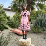 Jessica Williams Instagram - ❤️I love @bora_aksu . ❤️ A couple of weeks ago for #deadlinecontenders. Springtime in my Garden!! Ask me about my plants because I love them!!!! Makeup// @cherishbrookehill Hair Styling// @milesjeffrieshair Locs install// @hairbyashnicole Stylist// @sarahslutsky Dress// @bora_aksu Boots// @therow (gifted from Mia Hines Wardrobe in Love Life season 2!!) Bow// @leletny Garden of my dreams// @sarita.jaccard.design