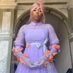 Jessica Williams Instagram – spring time pastel witchy vibes for another fantastic beasts press day
Thank you @bora_aksu 💕

Makeup: @official_maria_asadi 
Hair: @jamescatalanohair 
Styling: @sarahslutsky 
Dress: @bora_aksu 
Jewels: @crystalhazejewelry