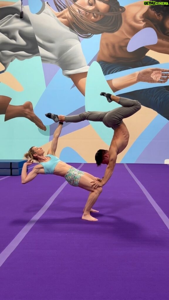 Jessie Graff Instagram - I really love learning to be a base! Thank you Nathan for teaching me this and for being such an exceptional flyer! Come learn tricks like this at the PI movement festival in Vegas, April 12-14!