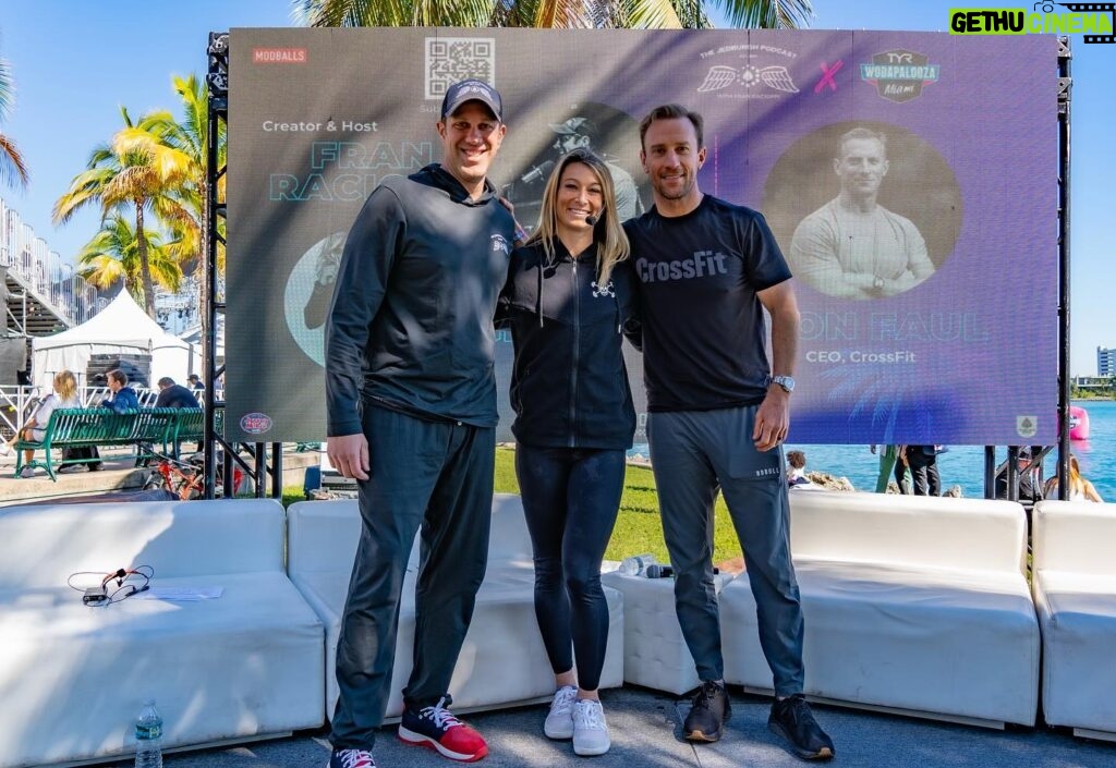 Jessie Graff Instagram - Fran Racioppi & Jessie Graff turned up the heat on Day 4 of TYR Wodapalooza with three interviews for the record books…only an ice bath challenge could cool this one off! Thanks Don!🧊🎙️ Stay tuned for The Jedburgh Podcast conversations with CrossFit CEO Don Faul, 2022 CrossFit Games Rookie of the Year Nick Mathew, and Nutrition Coach Jenn Ryan.☀️🌴 Thanks ModBalls for fueling the weekend! 💪🏼 #wodapalooza #crossfit #fitness #motivation #workout #leadership #podcast