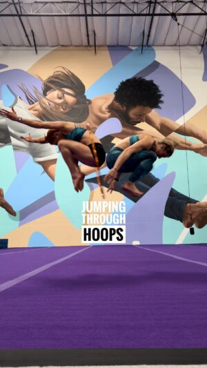 Jessie Graff Instagram - Two fruit loops jumping through hoops 

#circus #fruitloops #youballwehoop