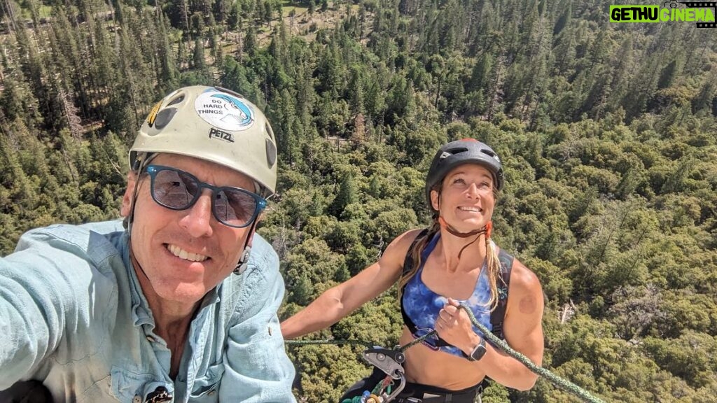 Jessie Graff Instagram - OMG This is my new life now!!! So grateful to @hansflorine for inviting me out to #Yosemite to experience some big walls! I got to follow 9 pitches on the east buttress of middle cathedral. And jugged up the #freeblast behind Hans and @bill.climbingadventures . I Knew i would love being on the wall over 1000 feet high (we finished at Mammoth Terraces). But I had no idea how much I would love learning about the gear and rope management! 😂. I’m hooked for life and need to do this all the time now! Thanks Hans and Bill, for a life changing experience!